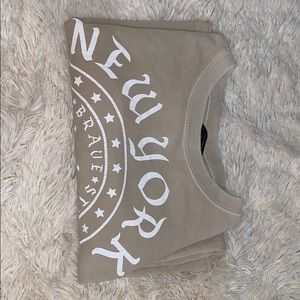 cropped long sleeve crew neck